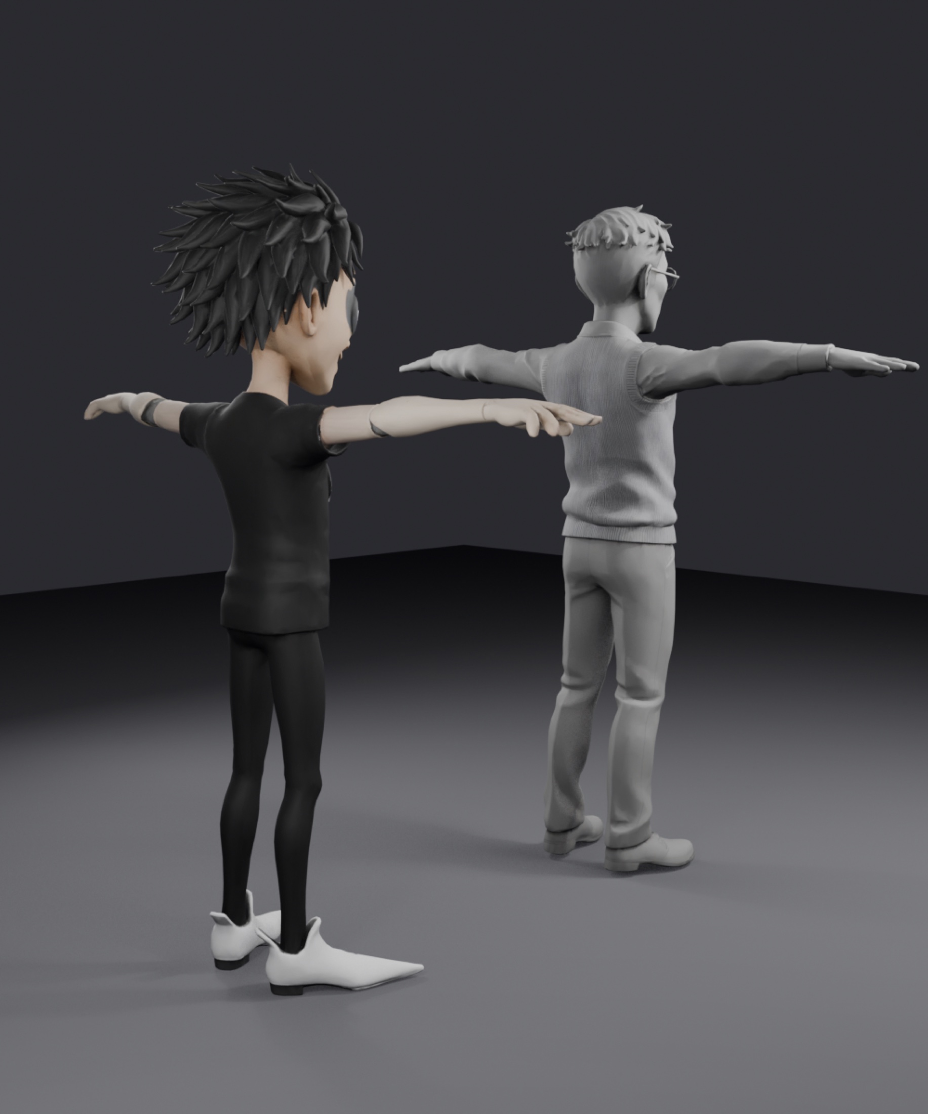Three-quarter turnaround in Blender